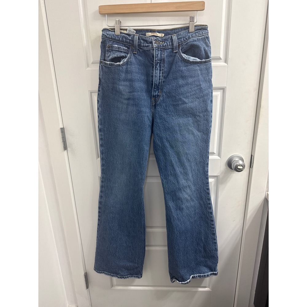 Levis 70s High Flare Jeans Womens 29 Medium Wash Denim High Rise Retro Flare